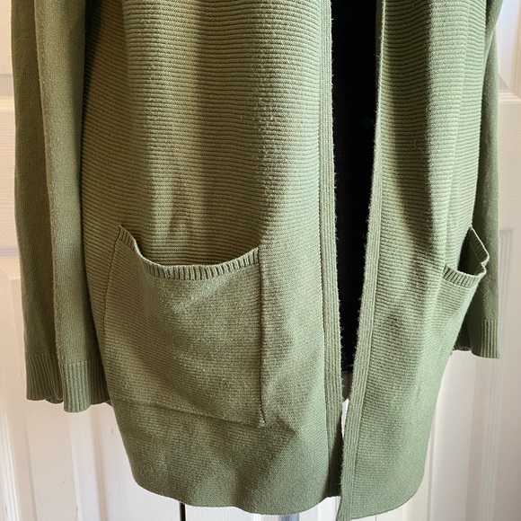 Olive Green Time and Tru Cardigan - Picture 2 of 4
